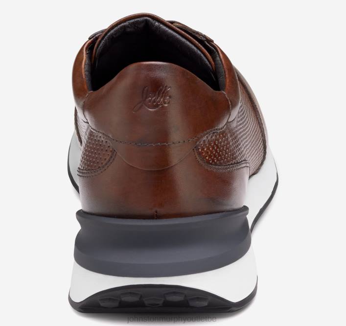 Johnston & Murphy Hommes briggs perfed u-gorge TXRN377 chaussures cuir de veau italien marron