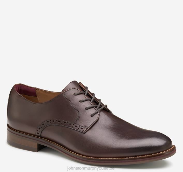 Johnston & Murphy Hommes conard 2.0 bout uni TXRN121 chaussures acajou pleine fleur