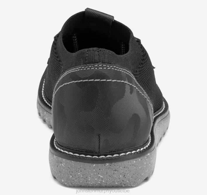 Johnston & Murphy Hommes duncan tricot bout uni TXRN40 chaussures tricot noir/cuir gaufré camouflage