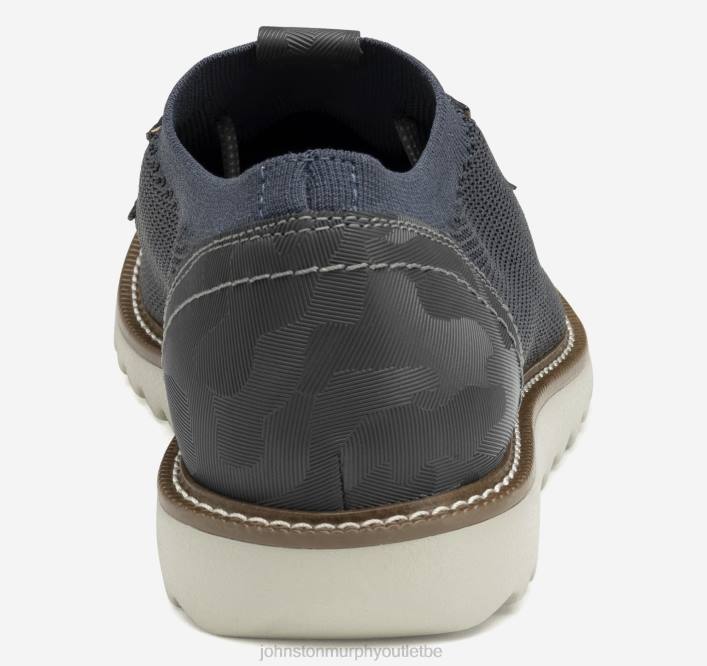 Johnston & Murphy Hommes duncan tricot bout uni TXRN90 chaussures tricot bleu marine/cuir gaufré camouflage