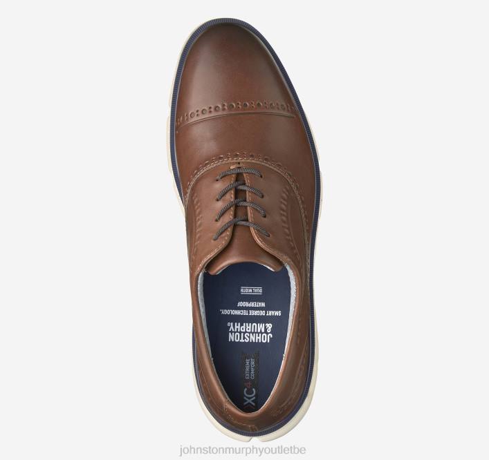 Johnston & Murphy Hommes embout de bronzage xc4 TXRN324 chaussures cognac plein grain