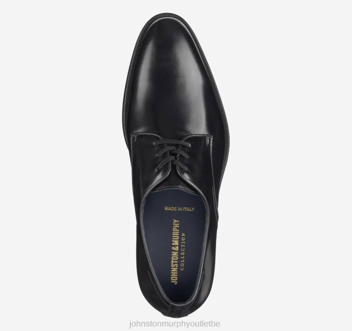 Johnston & Murphy Hommes flynch bout uni TXRN249 chaussures cuir de veau italien noir