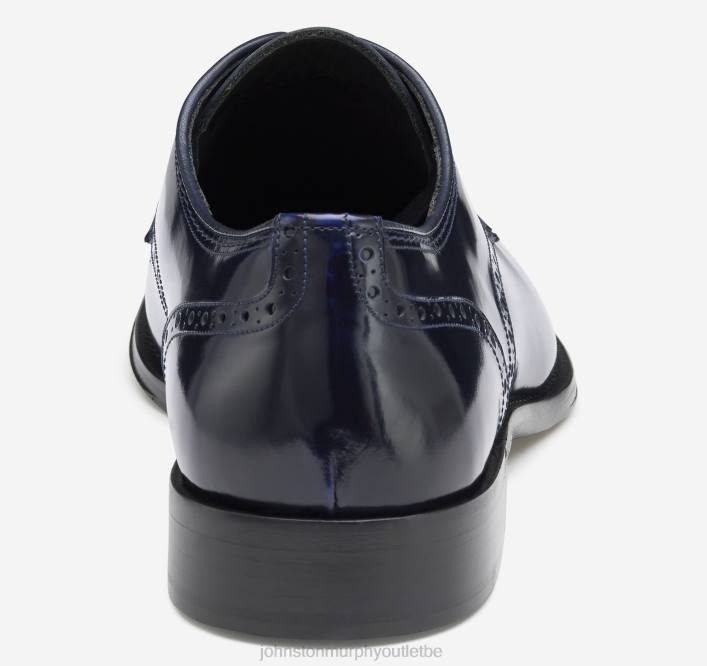 Johnston & Murphy Hommes flynn bout uni TXRN330 chaussures cuir de veau italien bleu marine foncé