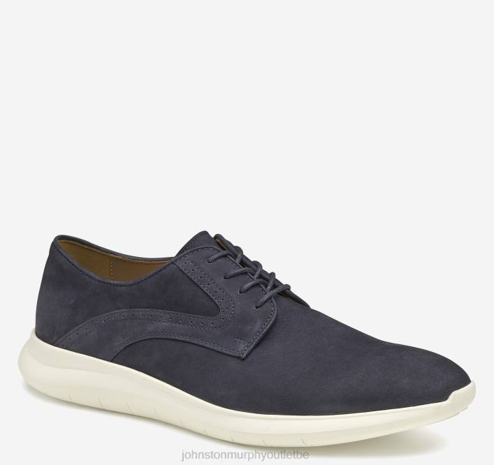 Johnston & Murphy Hommes hennings bout uni TXRN299 chaussures nubuck bleu marine