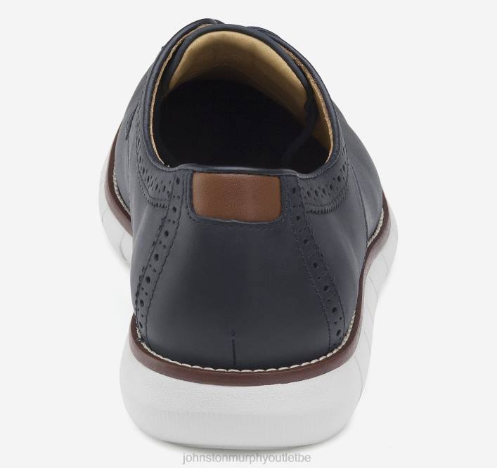 Johnston & Murphy Hommes holden bout uni TXRN155 chaussures pleine fleur huilée marine