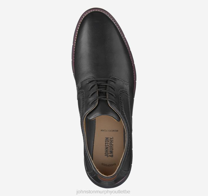 Johnston & Murphy Hommes holden bout uni TXRN171 chaussures noir pleine fleur/semelle noire
