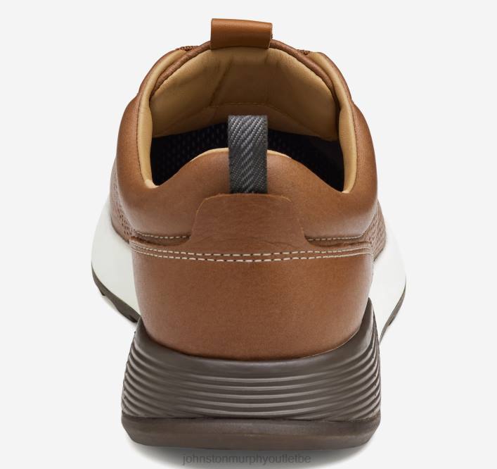 Johnston & Murphy Hommes jogging perforé kinnon TXRN197 chaussures beige pleine fleur