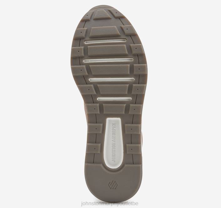 Johnston & Murphy Hommes jogging perforé kinnon TXRN197 chaussures beige pleine fleur