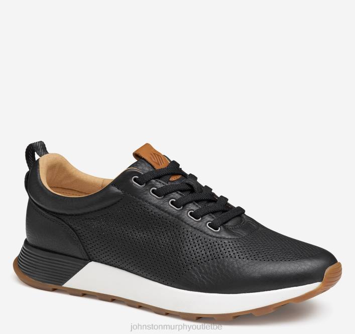 Johnston & Murphy Hommes jogging perforé kinnon TXRN207 chaussures noir pleine fleur