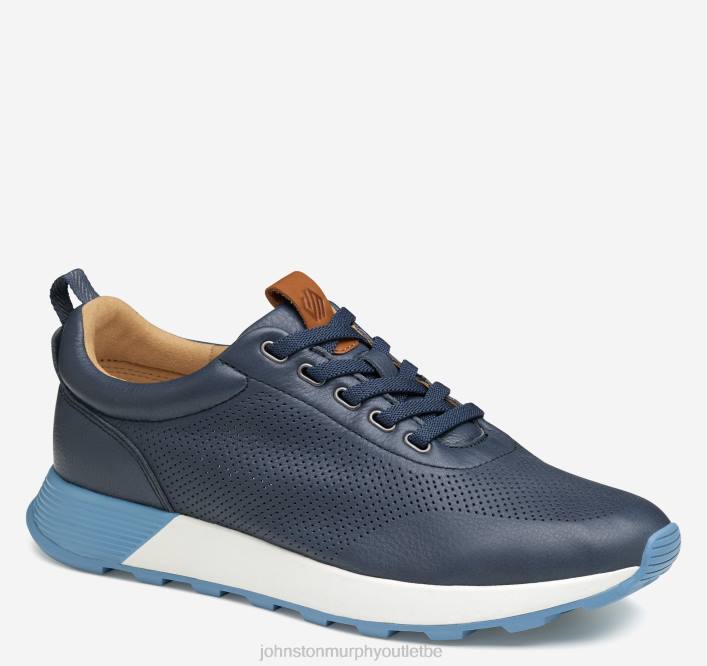 Johnston & Murphy Hommes jogging perforé kinnon TXRN266 chaussures marine pleine fleur