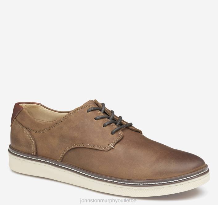 Johnston & Murphy Hommes mcguffey bout uni TXRN15 chaussures grains entiers huilés beiges