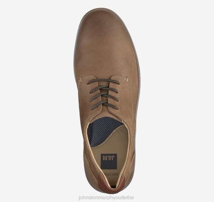 Johnston & Murphy Hommes mcguffey bout uni TXRN15 chaussures grains entiers huilés beiges