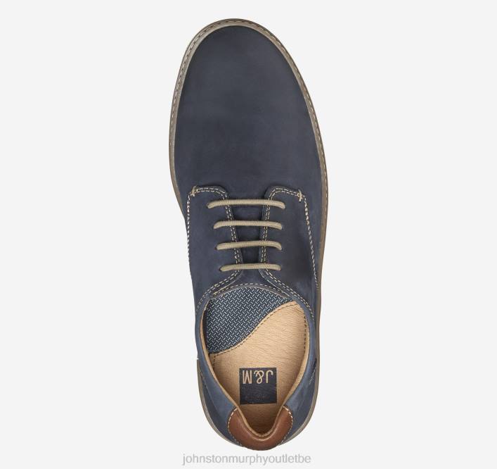 Johnston & Murphy Hommes mcguffey bout uni TXRN49 chaussures pleine fleur huilée marine