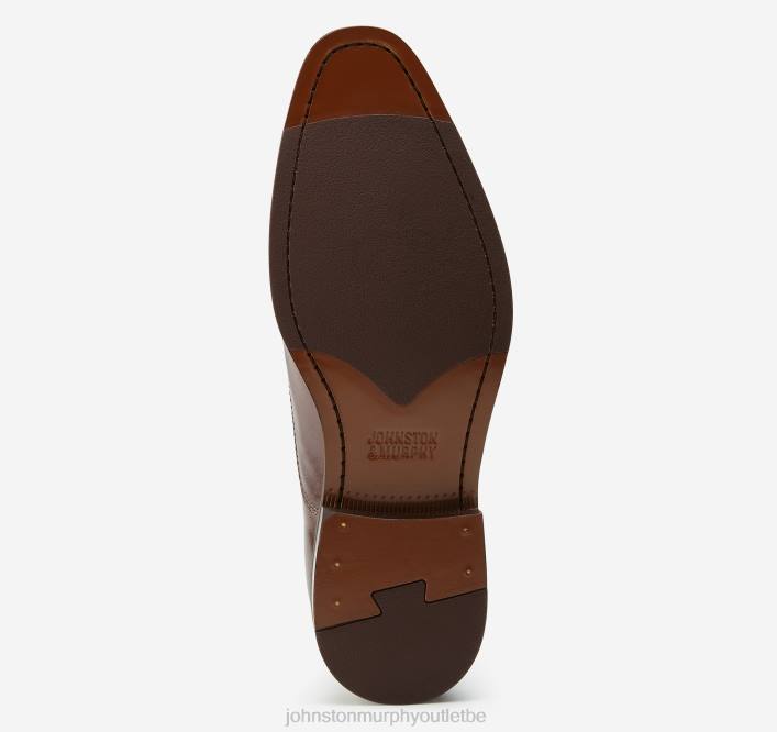 Johnston & Murphy Hommes meade, bout uni TXRN193 chaussures cuir de veau italien acajou