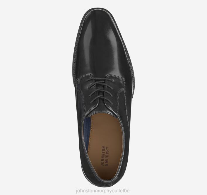 Johnston & Murphy Hommes meade, bout uni TXRN236 chaussures cuir de veau italien noir