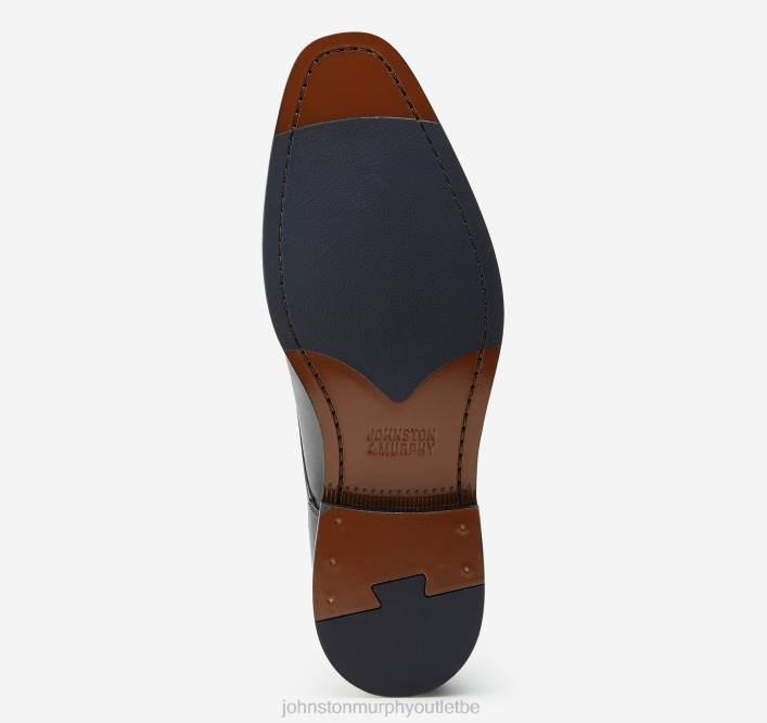 Johnston & Murphy Hommes meade, bout uni TXRN236 chaussures cuir de veau italien noir
