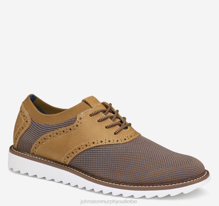 Johnston & Murphy Hommes selle Duncan TXRN114 chaussures beige bicolore