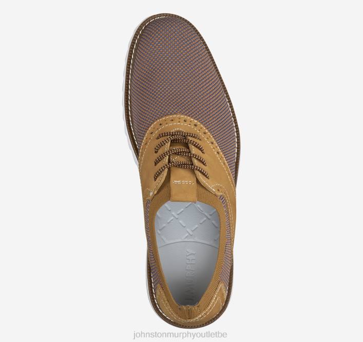 Johnston & Murphy Hommes selle Duncan TXRN114 chaussures beige bicolore