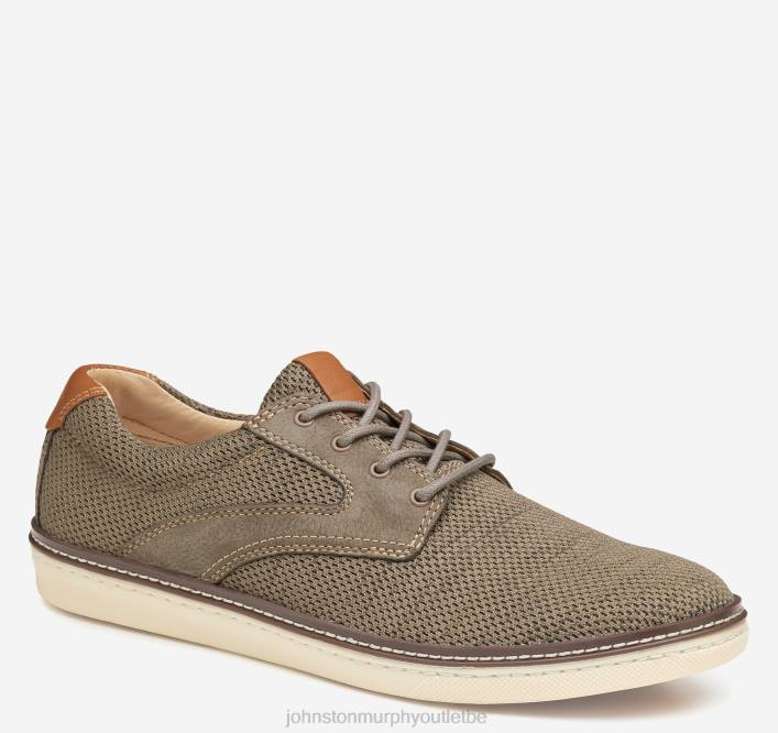 Johnston & Murphy Hommes selle en tricot mcguffey TXRN2 chaussures tricot/nubuck taupe