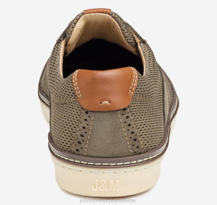Johnston & Murphy Hommes selle en tricot mcguffey TXRN2 chaussures tricot/nubuck taupe