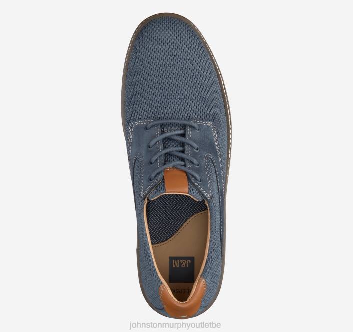 Johnston & Murphy Hommes selle en tricot mcguffey TXRN4 chaussures tricot/nubuck bleu marine