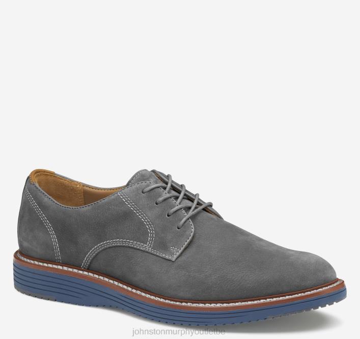 Johnston & Murphy Hommes upton bout uni TXRN103 chaussures nubuck gris