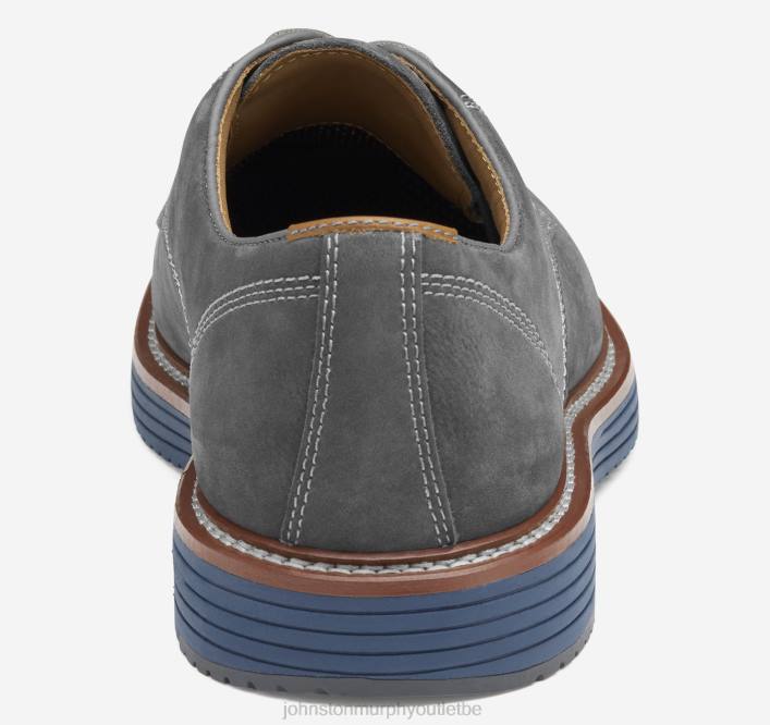 Johnston & Murphy Hommes upton bout uni TXRN103 chaussures nubuck gris