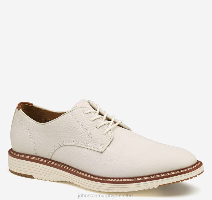 Johnston & Murphy Hommes upton bout uni TXRN145 chaussures nubuck foulonné blanc