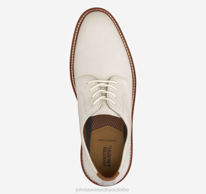 Johnston & Murphy Hommes upton bout uni TXRN145 chaussures nubuck foulonné blanc