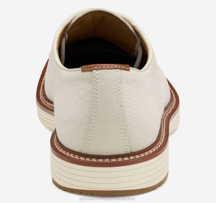 Johnston & Murphy Hommes upton bout uni TXRN145 chaussures nubuck foulonné blanc