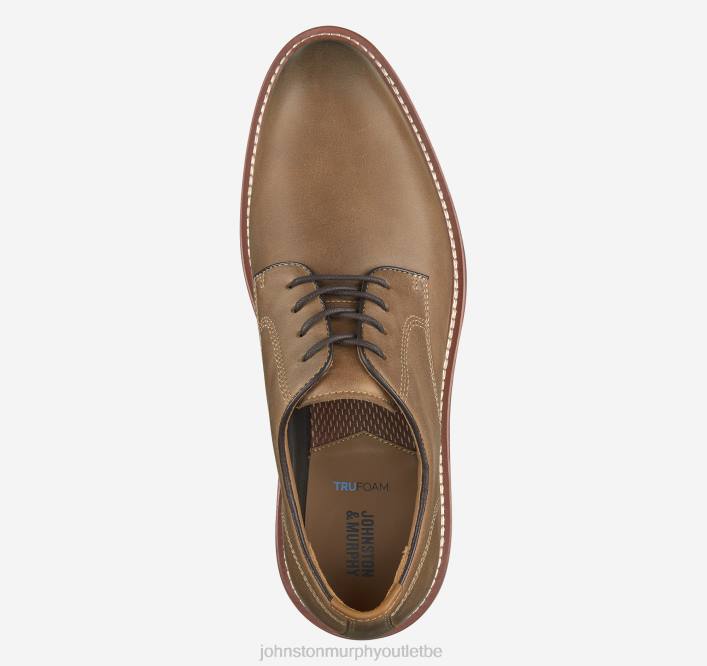 Johnston & Murphy Hommes upton bout uni TXRN14 chaussures grains entiers huilés beiges