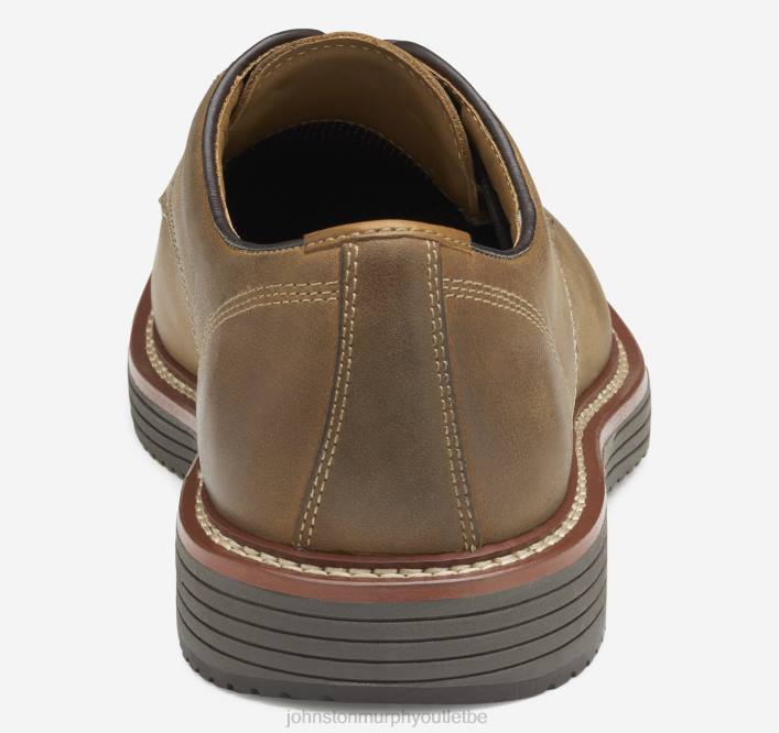 Johnston & Murphy Hommes upton bout uni TXRN14 chaussures grains entiers huilés beiges