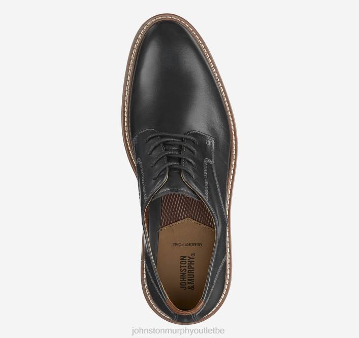 Johnston & Murphy Hommes upton bout uni TXRN9 chaussures noir pleine fleur
