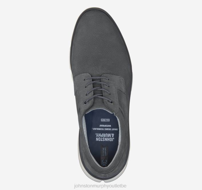 Johnston & Murphy Hommes xc4 tanner bout uni TXRN223 chaussures nubuck gris foncé