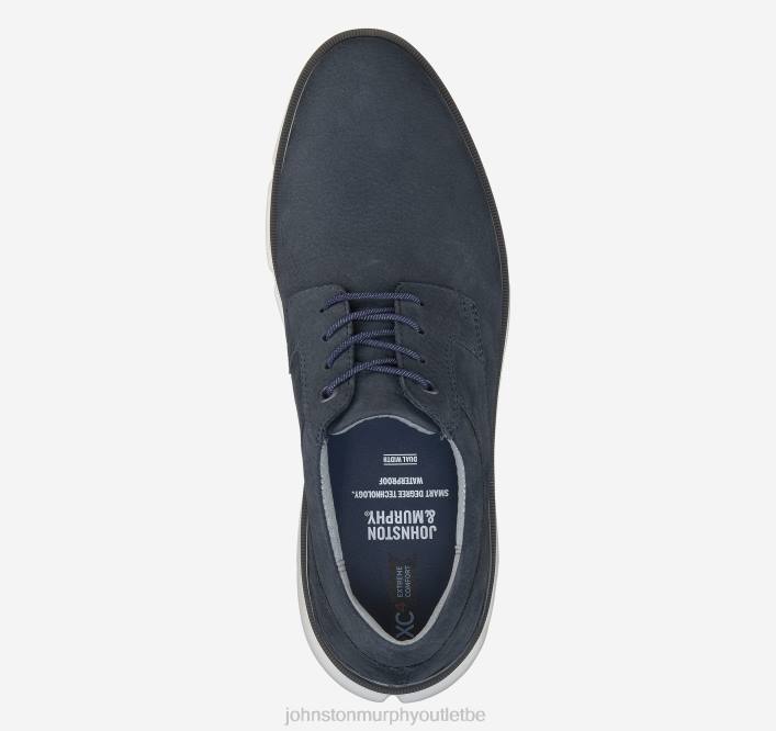 Johnston & Murphy Hommes xc4 tanner bout uni TXRN247 chaussures nubuck bleu marine