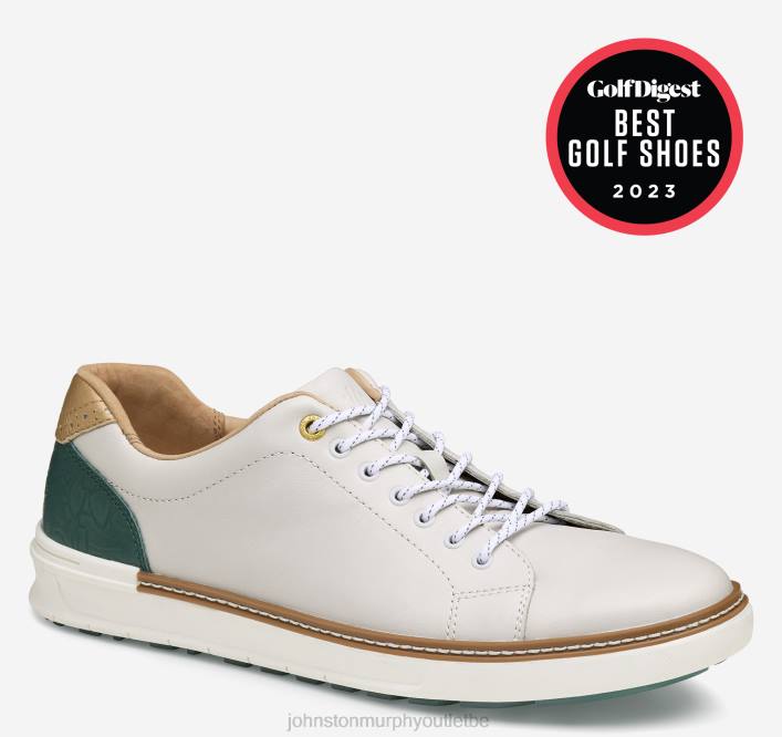 Johnston & Murphy Hommes mcguffey gl1 hybride lacets aux orteils TXRN226 chaussures blanc/vert pleine fleur