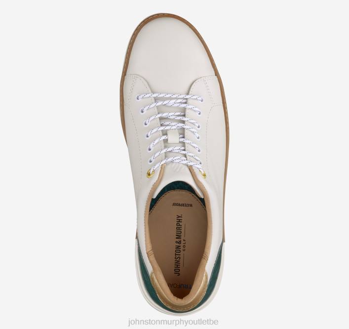 Johnston & Murphy Hommes mcguffey gl1 hybride lacets aux orteils TXRN226 chaussures blanc/vert pleine fleur