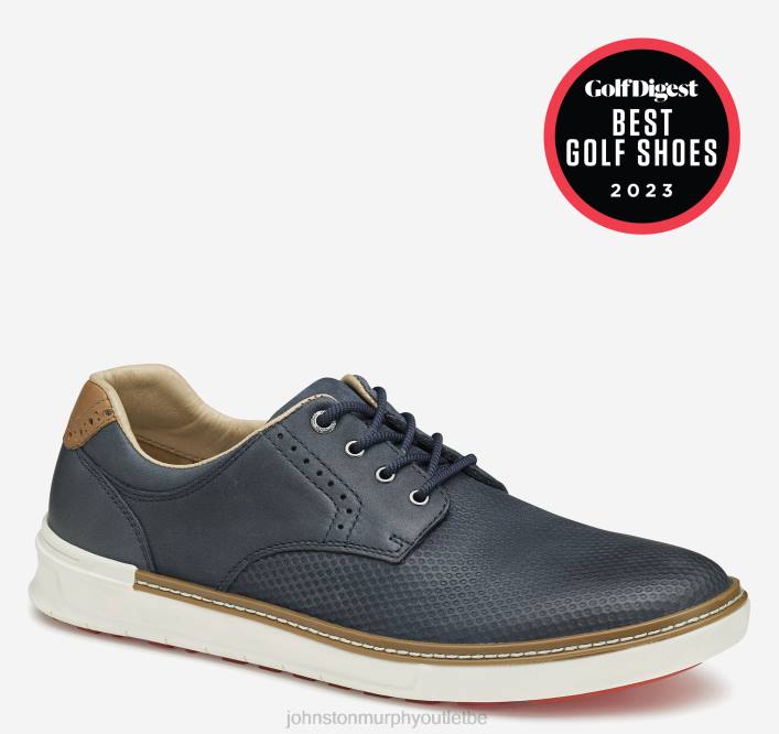 Johnston & Murphy Hommes mcguffey gl2 hybride bout uni TXRN158 chaussures pleine fleur gaufrée huilée marine