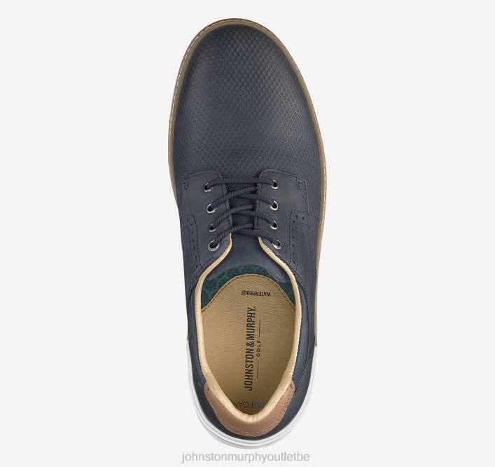 Johnston & Murphy Hommes mcguffey gl2 hybride bout uni TXRN158 chaussures pleine fleur gaufrée huilée marine