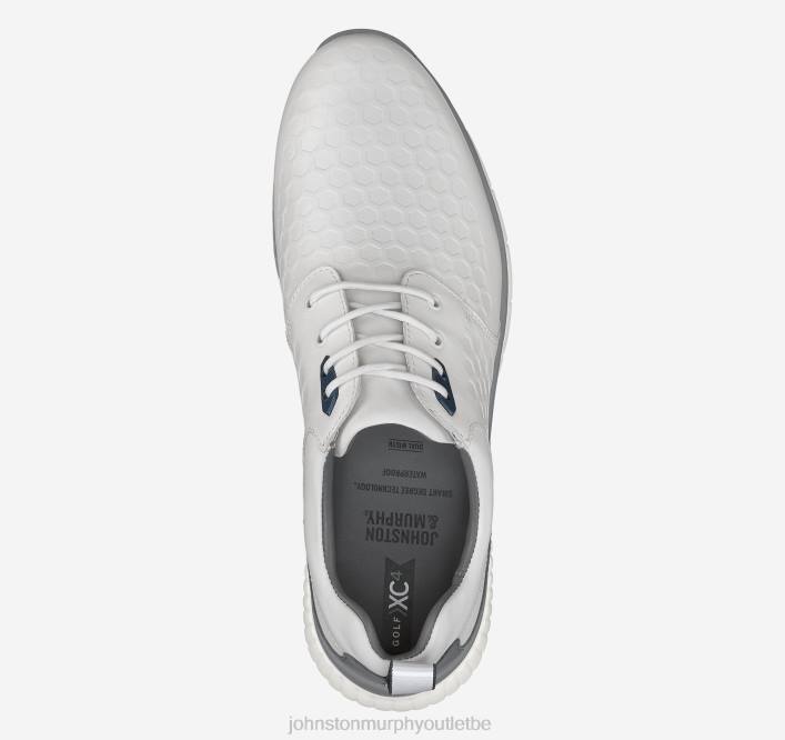 Johnston & Murphy Hommes selle hybride xc4 h2-luxe TXRN201 chaussures pleine fleur blanche gaufrée en nid d'abeille