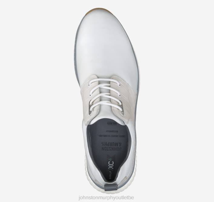 Johnston & Murphy Hommes selle hybride xc4 h2-luxe TXRN365 chaussures blanc/blanc pleine fleur gaufré croco