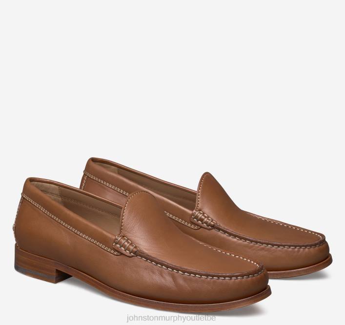 Johnston & Murphy Hommes Baldwin vénitien TXRN286 chaussures peau de mouton cognac