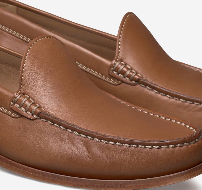 Johnston & Murphy Hommes Baldwin vénitien TXRN286 chaussures peau de mouton cognac
