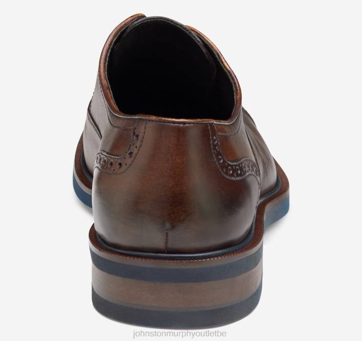 Johnston & Murphy Hommes Hartley sans lacets à bout renforcé TXRN370 chaussures cuir de veau italien marron