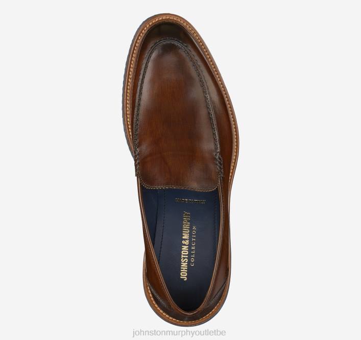 Johnston & Murphy Hommes Jameson vénitien TXRN216 chaussures cuir de veau italien marron