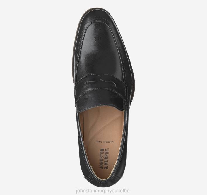 Johnston & Murphy Hommes Penny Lewis TXRN241 chaussures noir pleine fleur
