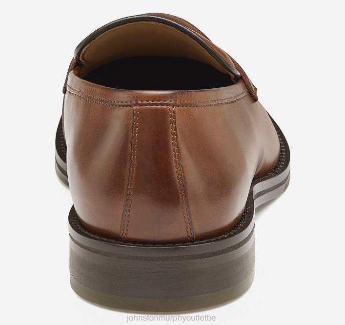 Johnston & Murphy Hommes Penny Meade TXRN137 chaussures cuir de veau italien beige