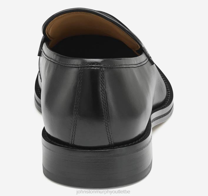 Johnston & Murphy Hommes Penny Meade TXRN83 chaussures cuir de veau italien noir