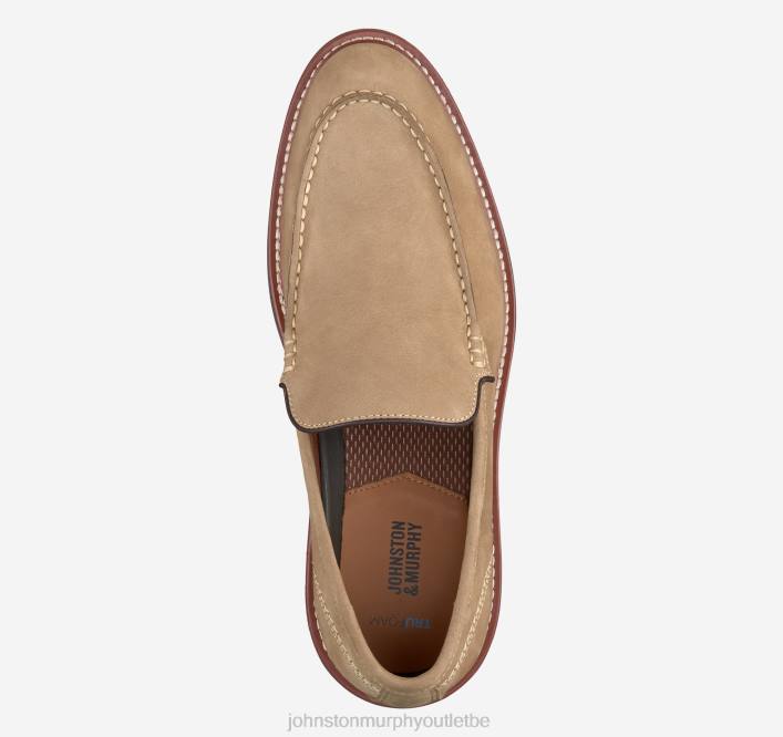 Johnston & Murphy Hommes Upton vénitien TXRN68 chaussures nubuck sable