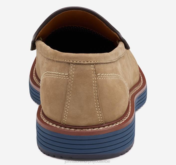 Johnston & Murphy Hommes Upton vénitien TXRN68 chaussures nubuck sable